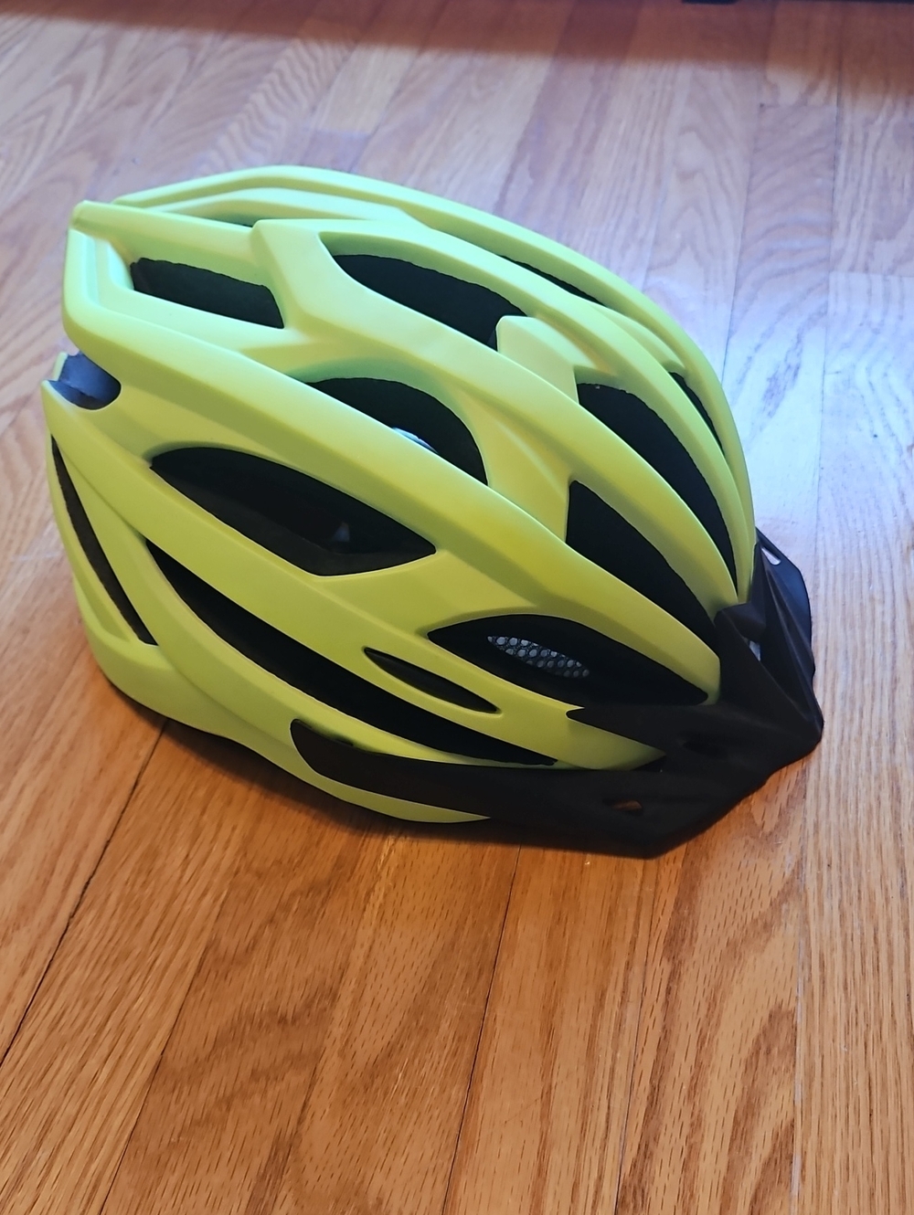 High-Visibility Lime Green Bike Helmet